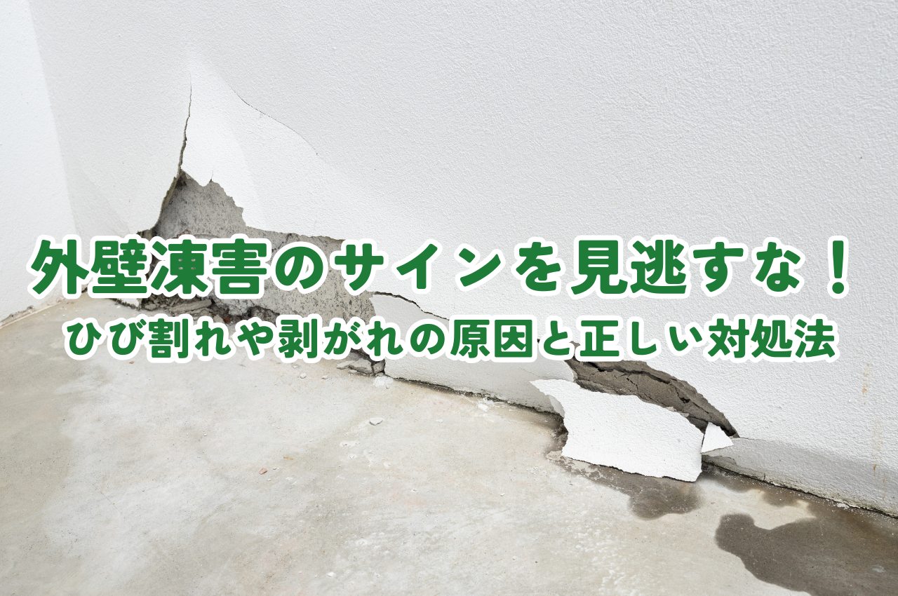 外壁凍害のサインを見逃すな！ひび割れや剥がれの原因と正しい対処法を解説